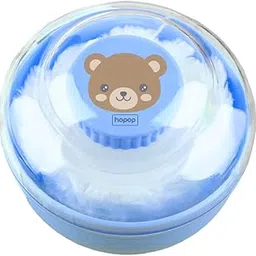 Hopop Powder Puff with Box | Soft & Gentle Powder Puff for Babies with Box Holder Container for New Born and Kids | BPA Free Baby Powder Box | Skin-Friendly | Easy to use | Blue-image-99
