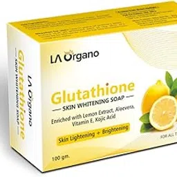 LA Organo Glutathione Soap for Skin Whitening with Lemon Extracts; Aloe Vera & Vitamin E 100 g-picture-43