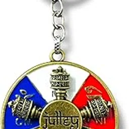 Imported Metallic Tibetan Prayer Wheel Design Keychain, Multicolour Metal, Buddhist Om Mani Padme Hum Symbol-picture-24