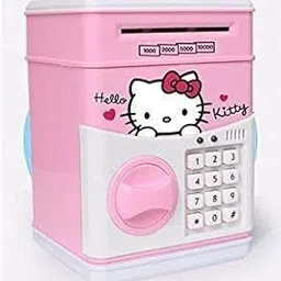 4AJ BAZAAR ATM Kids Piggy Savings Bank with Electronic Lock Piggy Bank ATM with Password Hello Kitty(design may very)-picture-40