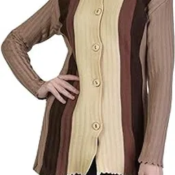 lady willington Women's Wool Round Neck Cardigan-picture-56