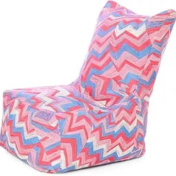 Style Homez Canvas Classic Chair, Cotton Canvas Geometric Printed Bean Bag L Size for Kids, Cover Only-image-60