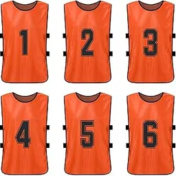 Belity 6 PCS Adults Soccer Pinnies Quick Drying Football Team Jerseys Youth Sports Scrimmage Soccer Team Training Numbered Bibs Practice Sports Vest-image-22