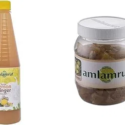 Amlamrut Amla Lemon Ginger Squash 650 ml and Salted Amla Candy Combo Pack | Traditional Amla Sweets | Fresh, Pure & Delicious | Ideal for Celebrations & Gifting-picture-25