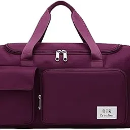 40×18×29 cm Wine Maroon Gym & Travel Duffle Bag for Women & Men | Water-Resistant Nylon | Foldable Sports Bag with Shoe Compartment | Lightweight Weekend & Hospital Holdall-image-46