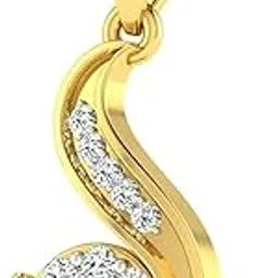 dishis Designer Jewellery 14K(585)/18K(750) Yellow Gold and Daimond, Diamond Designer Pendant For Women-picture-34