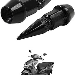 LOVMOTO Universal Spiked Valve Caps,Aluminum Alloy Dustproof and Waterproof Tire Valve Stem Caps, Suitable for Cars, Trucks and Motorcycles (2PCS Black) Comfortable with Di-o-picture-20