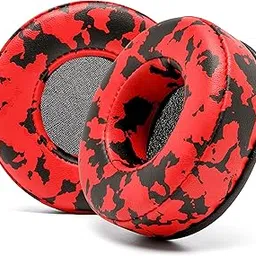 WC Replacement Earpads for Skullcandy Hesh & Hesh 2 Wireless Over-Ear Headphones Made by Wicked Cushions | Improved Durability & Thickness for Improved Comfort and Noise Isolation | (Red Camo)-picture-57
