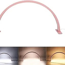 LED Lash Light Pink 75cm 30W 3000K‑6500K Half Moon Desktop Lamp for Nail Skin Care-picture-46