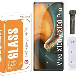 OpenTech Uv Tempered Glass Screen Protector Compatible For Vivo X100 / Vivo X100 Pro / V29 / V29 Pro / T2 Pro / V27 / V27 Pro Smartphone (6.78 Inches) Edge To Edge Coverage With Easy Installation Kit-picture-32