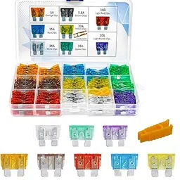 AHL 150PCS Auto Motorcycle Car Boat Truck Standard Blade Fuse Box Assortment Kit 5A 7.5A 10A 15A 20A 25A 30A 35A Automotive, Boat,Marine,RV,SUV,Trike Replacement Fuses-picture-24