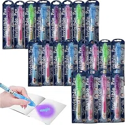 Birthday Popper Invisible Ink Magic Pen with UV Light as Birthday Return Gifts or Kids | Set of 20 | Fun Magic Toy-image-3