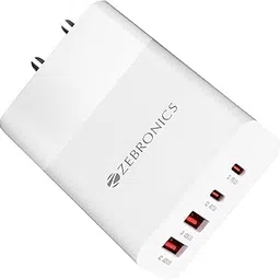 ZEBRONICS RC65B, 120 Watts, GaN Charger, Quad-Ports (Type C x 2 & USB 3.0 x 2), PD 3.0 (PPS), Compact Design, Built in Protections, Smart IC, Compatible for iPhone, Android & Laptops-image-30