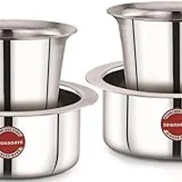 SOWBAGHYA Stainless Steel Dabara Set (4Pcs) | Dabara- 2 Nos, Tumbler- 2Nos| Tea Dabara Set | South Indian Coffee | Serving Drinkware | Stainless Steel Dabaraset-picture-16