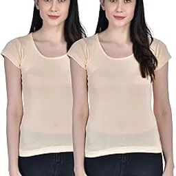 aimly Women's Cotton Cap Sleeve Camisole Slip Spaghetti - Pack of 2-picture-28