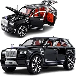 Brand Conquer Big Size Rolls-Royce Cullinan Model Car Exclusive Alloy Metal Car Pull Back Die-cast Car Toy car with Openable Doors & Light, Music Boys Gifts Toys for Kids (Rolls Royce CULLINAN Black)-picture-29