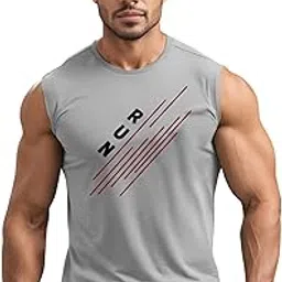 3Colours RGB® Mens Tank Tops Sleeveless Round Neck Polyster for Gym, Running and Outdoor CCUT-CROSSLINE-image-60