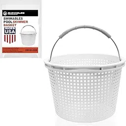 Swimables Pool Skimmer Basket Compatible with Waterway Skimmer Basket 542-3240 for Renegade Skimmers Pool Basket | Built-in Brass Weight | 316 Stainless Steel Handle & Convenient Rubber Grip-picture-10