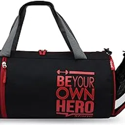 sfane Gym Bags for Men with Separate Shoe Compartment Sports Gym Bags for Women Unisex Duffle Bags for Gym for Carry & Travel Adjustable Duffel Bags Sports Bag (Red & Black).-picture-63