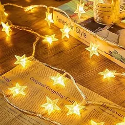 GRACIOUS MART Decorative Fairy String Lights in Multiple Style, Wall Decor Warm White, Colorful LED Light for Bedroom, Tent, Patio, Garden, Festival, Home Indoor and Outdoor (24 Meter Star)-picture-21