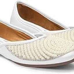 jodyhub Women's Stylish Embellished Jutti | Handcrafted Mojari with Cushion Comfort & Sparkling Stone Detailing-picture-47