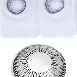 Diamond Eye 1 Pair Grey Color eye contact lens Zero Power Monthly Color Contact Lenses with Free Lens Case/Container Kit Zero power-image-21