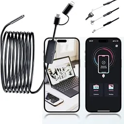 Endoscope Camera for iPhone 15/14/13/12/11 Pro Max & iPad, USB-C Direct Plug Borescope Camera Compatible with Samsung Galaxy S24/S23/S22/S21 Ultra, 33FT/10M Long Flexible Soft Inspection Snake Camera-image-74