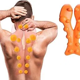 ATORSE Neck Stretch Massager Deep Tissue Cervical Massage for Bed Office Mat Yoga orange-picture-37