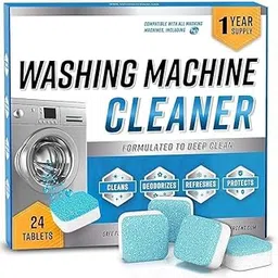 AMBEVILLA Washing Machine Cleaner Tablets 12 Pack, Descaling Powder Tablets - Deep Cleaning Tablets For Front Loader & Top Load Washer, Clean Inside Drum And Laundry Tub (PACK OF 12) (24)-picture-29