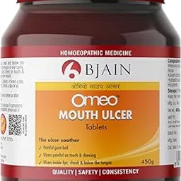 Bjain Omeo Mouth Ulcer Tablets - 450gm image 1