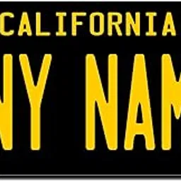 Personalized California License Plate 2" X 4" (inches) Aluminum. Add Your Name, Text or Numbers.Great Size for Bikes, Drive on Toy Cars etc. VER.4-picture-21