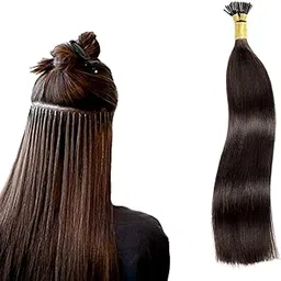 LUXURIUSHAIR Permanent Micro Ring Human Hair Extension for Women and Girls (14 Inch, 50 Gram, Brown)-picture-29