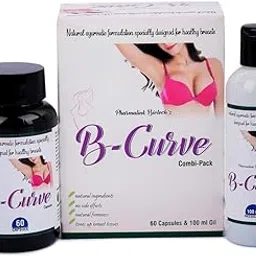B-Curve Combi Pack | 100% Pure & Natural | With Ayurvedic Herbs Like Methika, Shatavari, Bala | Boocare For Women (Pack of 60 Capsules & 100ml Oil)-picture-43