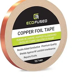 Premium Adhesive Copper Foil Tape - Double-Sided Conductive - 0.5 inch (12.7 mm) - EMI and RF Shielding, Paper Circuits, Electrical Repairs, Grounding, Arts and Crafts, Home Interior, Slug Repellent-picture-31