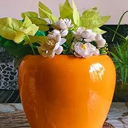 Niyara Stylish Medium Ceramic Pots for Indoor Plants,Outdoor,Balcony,Home,Garden,Office Size 6 inches (Apple 6 inch) (Mustard Apple 6)-picture-16