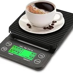 SAKALINE Digital Coffee Scale with Timer | High Precision Espresso Scale for Coffee & Kitchen | Rechargeable USB Weighing Scale 0.1g Accuracy | LCD Display, Tare Function & Auto-Off-image-5