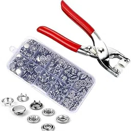 TASMAX Button Press Machine for Clothes snap100 Sets Eyelets Button kit for Home use Metal Fasteners with Hand Pliers Tool Snap Buckles Leather Snap Kit for Baby Children's Clothing for (Pack of 1)-picture-31
