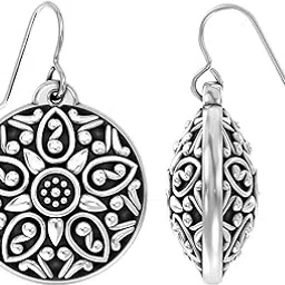 lecalla 925 Sterling Silver BIS Hallmarked Antique Drop Dangler Earrings for Women and Girls-picture-37