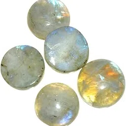 jewelryonclick Natural Rainbow Moonstone at Wholesale Rate (Rs 45/Carat) Fine Quality Cabochon Round Shape चंद्रकांत Loose Gemstone for Reselling Astrologers Jewellers-picture-13