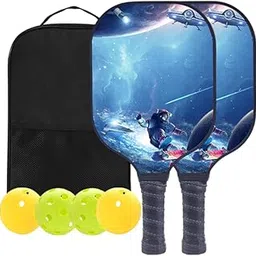 STYLEHEAVEN Astronaut Themed Pickleball Paddles Set Beginner Equipment Creative with Bag Light Blue|Sporting Goods|Tennis & Racquet Sports|Tennis|Racquets-image-19