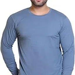 gajraj Men's Solid Full Sleeve Regular Fit Tshirt, Round Neck Cotton T-Shirt-picture-25