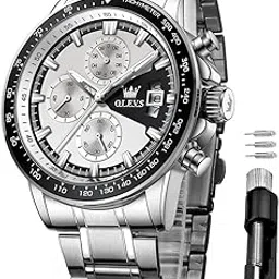 olevs Mens Analog Quartz Watches Diamond Luxury Dress Wrist Watch Big Face Easy Reader Business Casual Stainless Steel Waterproof Date Watch-picture-43