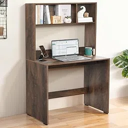 ABOUT SPACE Study Table with Hutch - Computer Table with Storage for PC, Laptop & Writing, Gaming, Drawing DIY Engineered Wood Office Desk for Home (Walnut - L 80 x B 45 x H 150 cm)-image-44