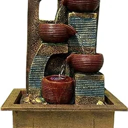 Bucket Handicraft Water Fountain with LED Lights - Relaxing Water Feature for Home, Garden & Office, for Peaceful Vibes-image-43