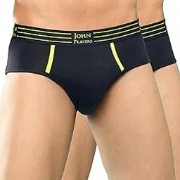 Pack of 2 Cotton Brief Underwear for Men with Striped Waistband-image-21