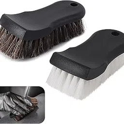 Upholstery Brush Set Chemical Guys Brush Carpet Brush Car Cleaning Brush Horse Hair Brush and Car Brush Horsehair Detailing for Car Upholstery Cleaner Leather Brush, Interior, Boat, Couch and Sofa-image-23