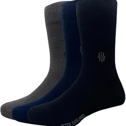 peter england Men's Cotton Full Length Socks (Pack of 3) Dark Grey, Navy, Black-picture-23