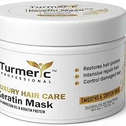 Turmeric Professional Luxury Hair Care Keratin Mask with Moroccan Oil & Keratin Protein for Damaged, Dry & Frizzy Hair | Restores Hair Protein, Intensive Repair | 500ml-picture-38