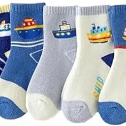 syga 5 Pairs Socks Baby Autumn And Winter Cotton Socks, Baby Socks 9M - 24M-picture-16