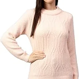 cantabil Self Design Turtle Neck Full Sleeves Regular Fit Women Casual Sweater | Casual Sweater for Women | Women Sweater for Winter Wear (P_LSWT00116)-picture-27